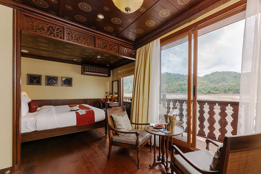 Luxury Upper Mekong River Cruise cabin photo.